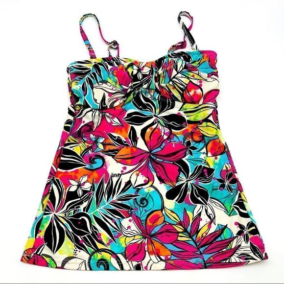 Croft & Barrow Tankini Top Sz 6L - Picture 2 of 13